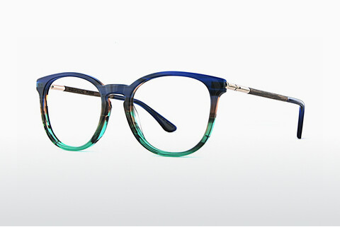 Óculos de design Wood Fellas Pfersee (11002 walnut/blue)