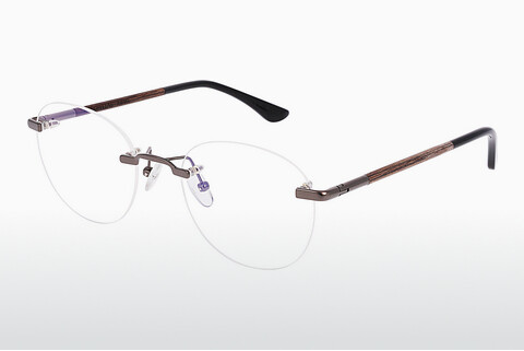 Óculos de design Wood Fellas Ammil (11016 walnut/gun shiny)