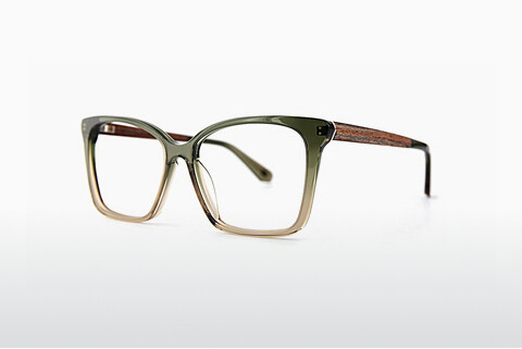 Óculos de design Wood Fellas Curve (11042 green/brown)