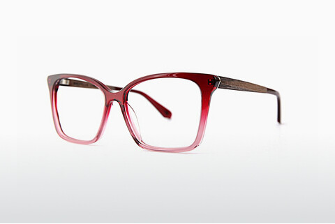 Óculos de design Wood Fellas Curve (11042 red/crystal)