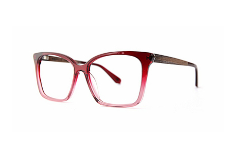 Óculos de design Wood Fellas Curve (11042 red/crystal)