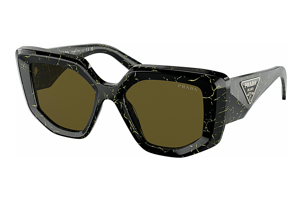 Prada   PR 14ZS 19D01T Dark BrownBlack/Yellow Marble