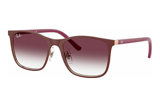 Ray-Ban Junior RJ9551S 296/8H Clear Gradient Dark VioletBordeaux On Rose Gold